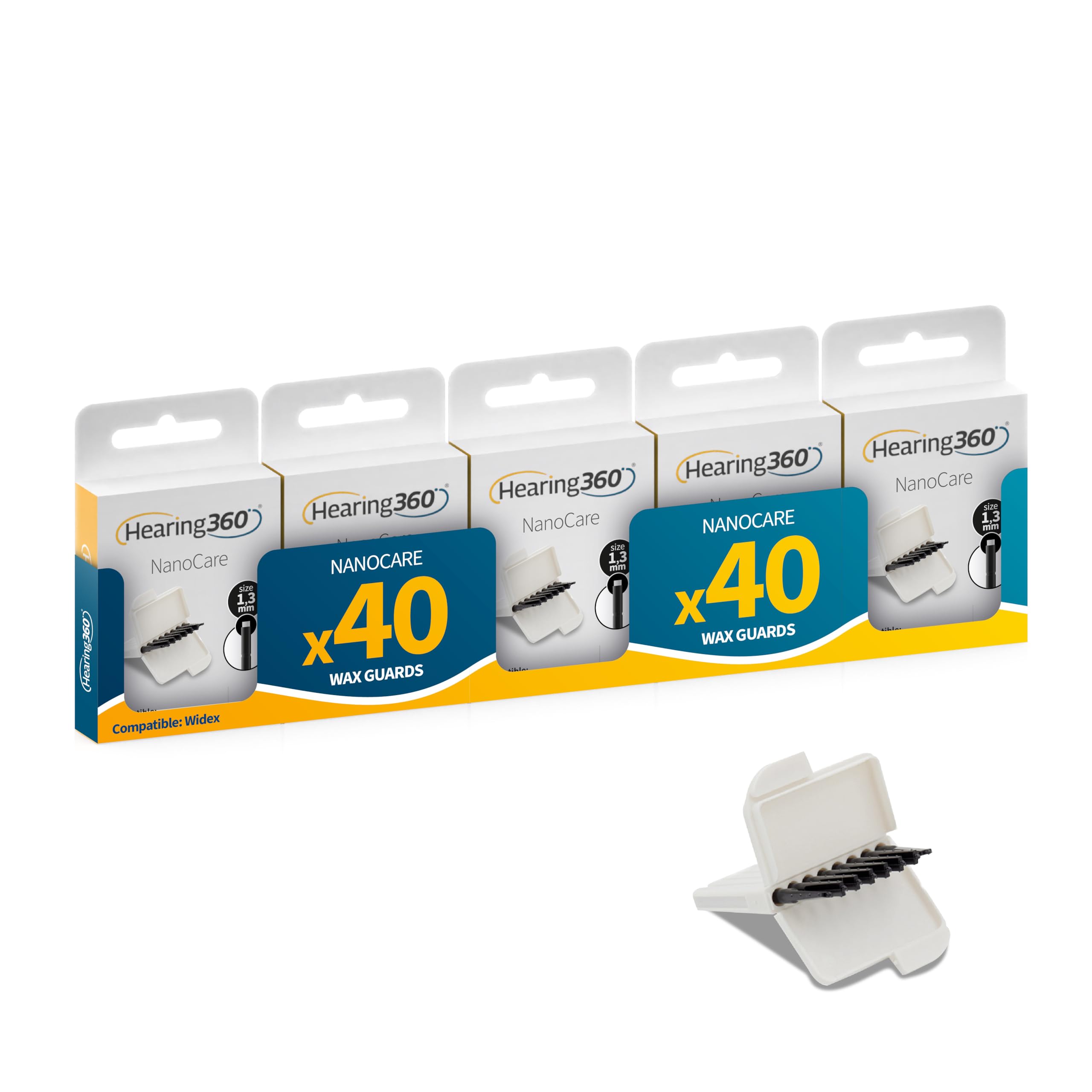 WIDEX NanoCare Ear Shield for Hearing Equipment, Protect Hearing Devices from Earwax, Replacement Filter Protection for Earwax (40)