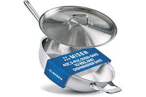 Misen 4-Quart All-Purpose Stainless Steel Pan - Versatile Everyday Pan for Searing, Sautéing, Simmering and One-Pot Meals - E