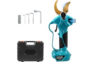 F FINEC Electric Pruning Shears Compatible with Makita 18V Battery, 65mm Cutting Diameter Clipper, Heavy Duty Carbon Steel Cordless Tree Pruner for Gardening Cordless Tree Branch Pruner (No Battery)