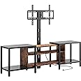 IRONCK 79 Inch TV Stand for TVs up to 85 Inch with Mount and Power Outlet, 3 Tiers TV Console with Storage Shelves, Entertain