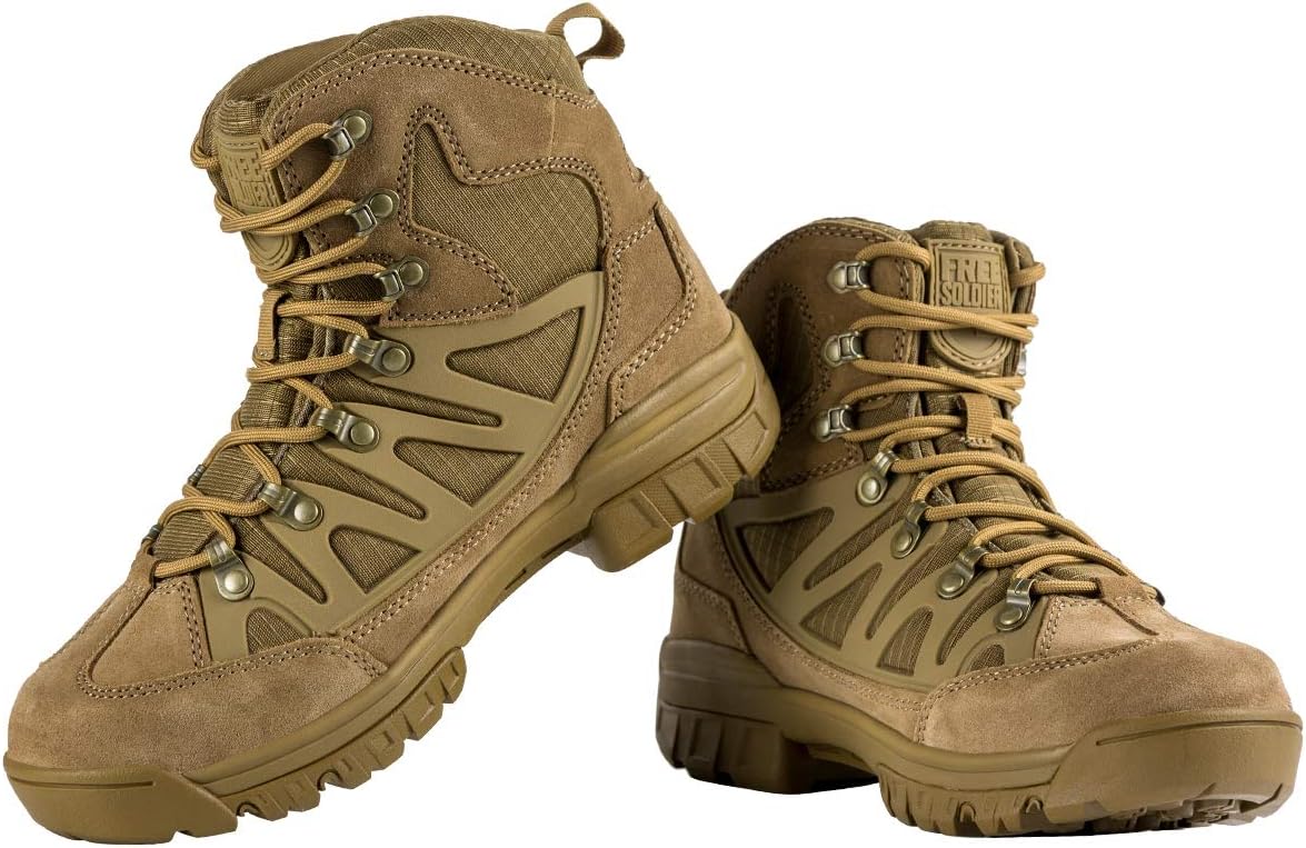 FREE SOLDIER Outdoor Men's Tactical Military Combat Ankle Boots Waterproof Lightweight Mid Hiking Boots (Waterproof Coyote Brown 10 M US): Sports & Outdoors