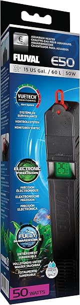 Fluval E 50w Advanced Electronic Heater Aquarium Thermostat