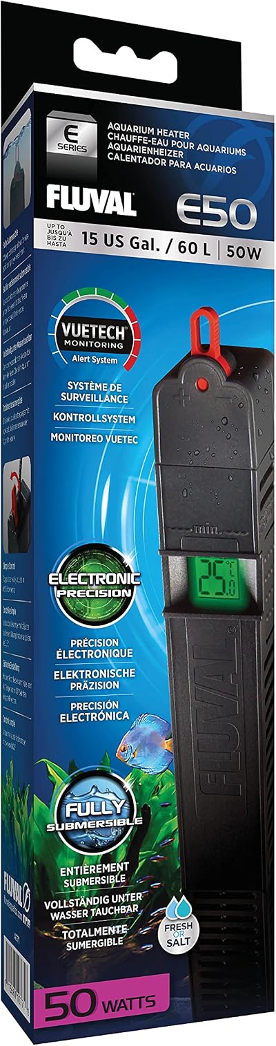 Fluval E 50w Advanced Electronic Heater Aquarium Thermostat