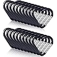 Ferraycle 20 Pieces Heart Shape Keychain Clip Aluminum Alloy Keychain Clip Spring Snap Hook Spring Loaded Snap Hook Multifunctional for Home Outdoors Camping Hiking Fishing
