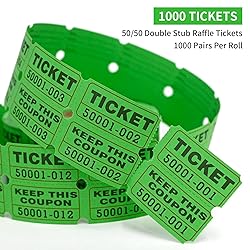 L LIKED Raffle Tickets Double Rolls 1000 per Roll