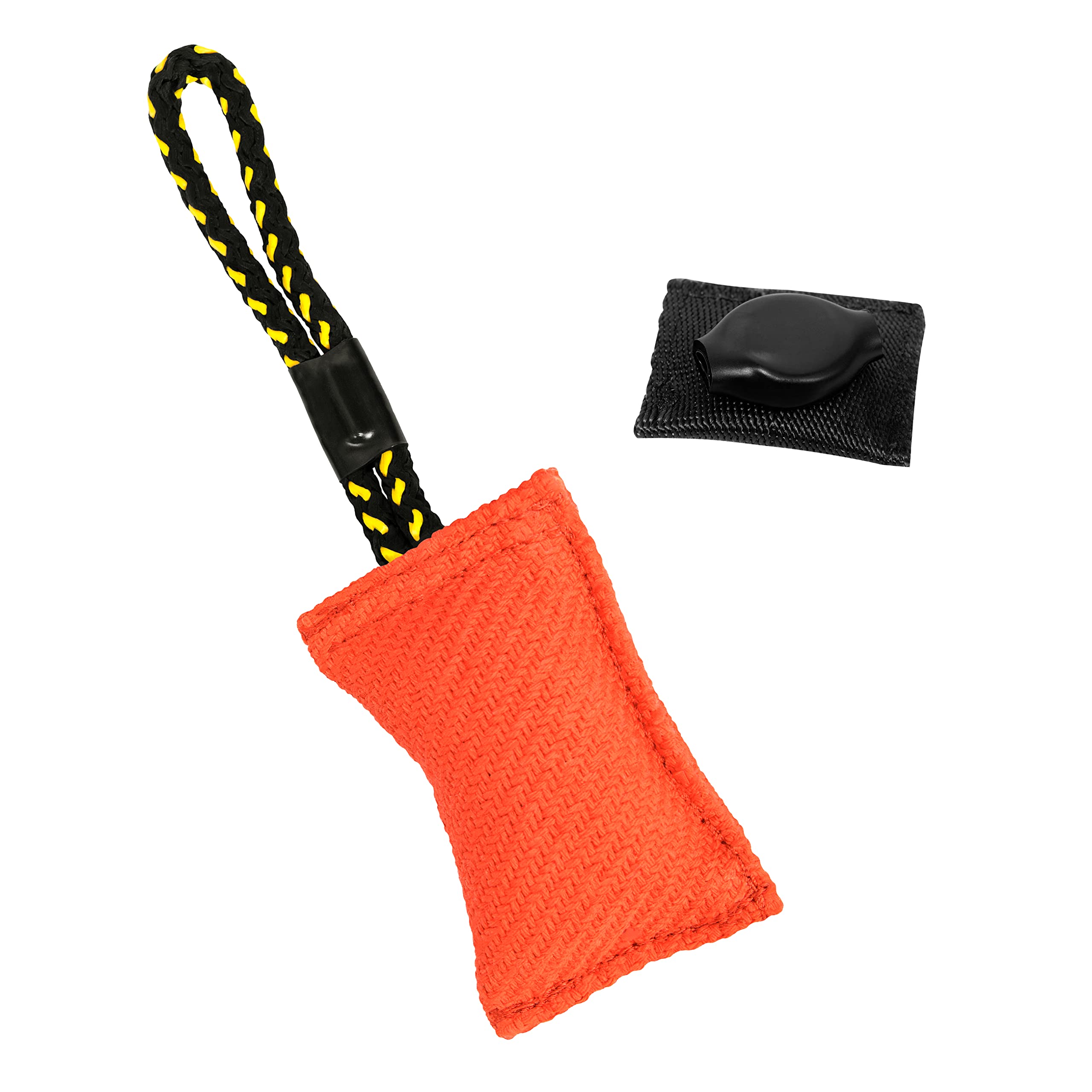 DINGO GEAR Encased Magnet and Orange Nylcot Magnetic Dog Bite Tug S10015