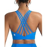 RUNNING GIRL Sports Bras for Women,High Impact Criss Cross Back Molded Cup Running Bra with Sewn in Pads