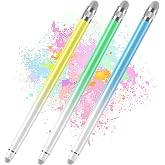 Bopomofo 3PCS Stylus Pen for Touchscreen,High Sensitivity &amp; Precision | Metal Barrel,Fiber Tip,No Charging,Compatible with iPhone iPad Android Microsoft Surface Nintendo Switch Touch Screen