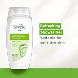Simple Kind to Skin Refreshing Shower Gel 6 x 225 ml Cucumber Extract view 3