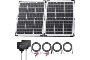 Callsun 40W 12V Solar Trickle Charger, 2PCS 20W 12V/24V Solar Battery Charger for Car Battery with Smart Controller, Waterproof Battery Maintainer for RV Battery Boat Dump Trailer