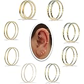 Gold Hoop Earrings - Hoop Earrings For Women Two Pcs Of Thin Gold Filled Hoops