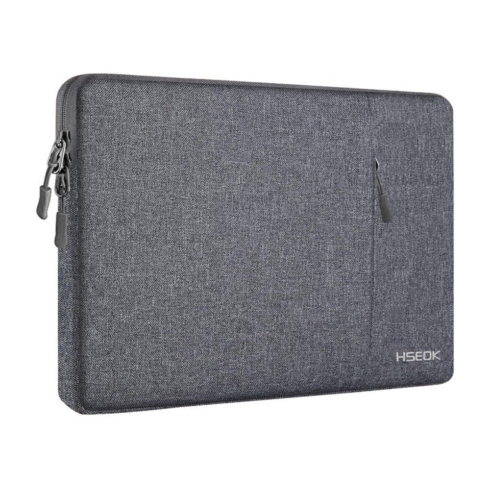 HSEOK Laptop Sleeve 15 15.6 16 Inch Case, Compatible MacBook Pro 16 15.4 inch, Surface Book 2/1 15 inch and Most Popular 15-16 inch Notebooks, Linen Gray