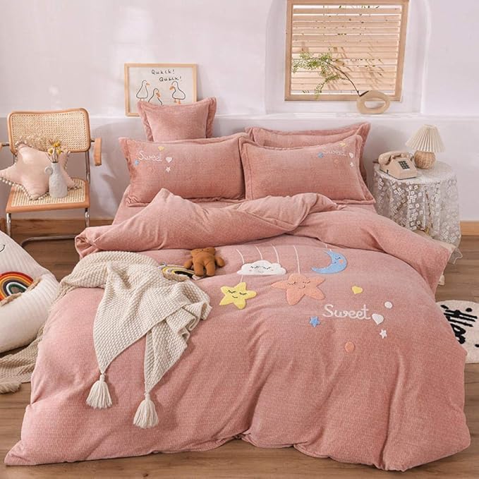 ZR1LZ Juego de Fundas de edredón y de Almohada de,Funda nórdica