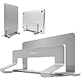 Macally Vertical Laptop Stand for Desk | MacBook Stand (Pro/Air) Save Space and Improve Airflow with Closed Adjustable Dock