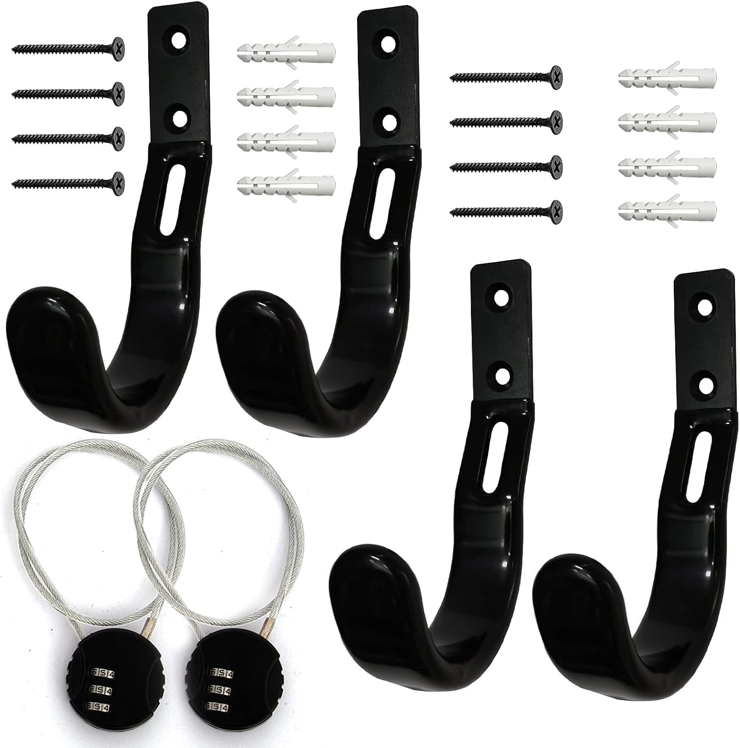 ATFLBOX Equipped with Lock Rifle Holder, Rubber Hook Wall Mount with Full Cover, Suitable for Any Rifle Shotgun Bow (GG-4)