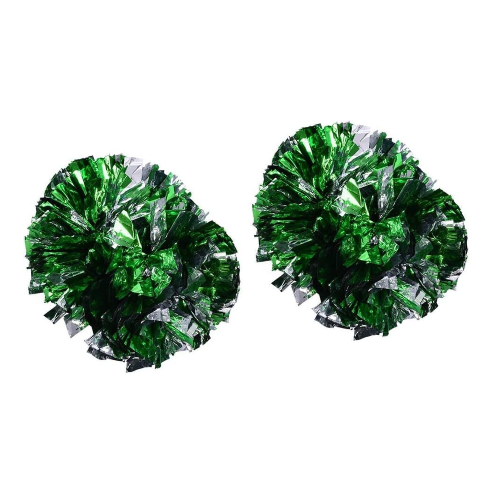 VIFER Pom Poms Cheerleading 1 Pair Pompom Girl Cheerleader Aerobic Pompoms for Children Women Dance Party School Competition Sports (Green)
