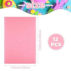 Morcheiong 12 Pcs Self Adhesive Felt Sheet Soft