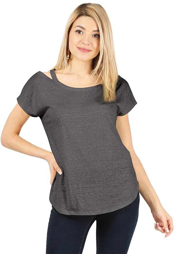 Short Sleeve Casual Loose Fit Workout Running Fitness Gym Yoga Sports T