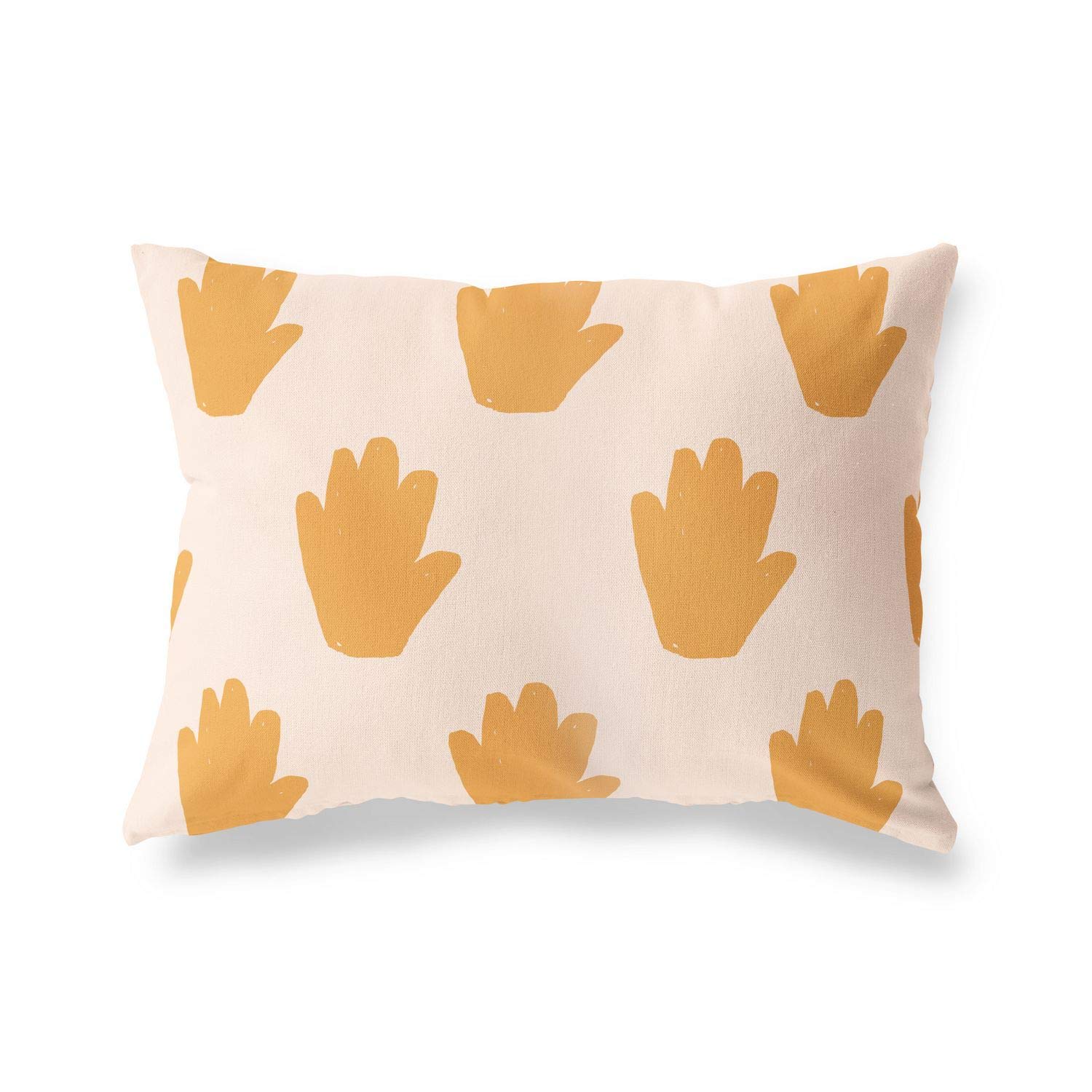 BonaMaison Decorative Cushion Cover, Orange-Off White Throw Pillow Covers, Home Decorative Pillowcases for Livingroom, Sofa, Bedroom, Size: 45X60 Cm - Designed and Manufactured in Turkey