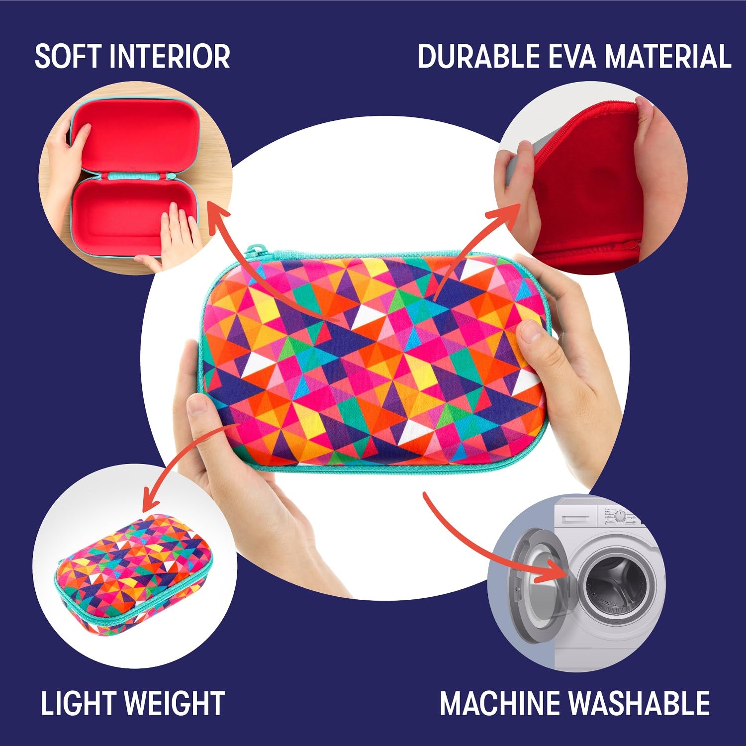 ZIPIT Pencil Case for Kids, Cute Pencil Box for School, Large Capacity Stationery Organizer Box