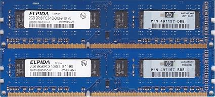 Amazon Elpida Pc3 u Ddr3 1333 2gb X 2枚組 合計4gb 240ピン Dimm デスクトップパソコン用メモリ 動作保証品 中古 Elpida メモリ 通販