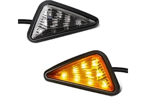 NTHREEAUTO Flush Mount Smoked LED Turn Signal Light, 12V Motorcycle Amber Indicators Compatible with Honda CBR, Yamaha YZF, Kawasaki, Suzuki GSXR