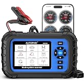 AUTOPHIX DM5900 OBD2 Scanner with 4-System Diagnostics &amp; Battery Test | Check engine code reader with Bluetooth live data, plus cranking and charging tests and lifetime software updates.