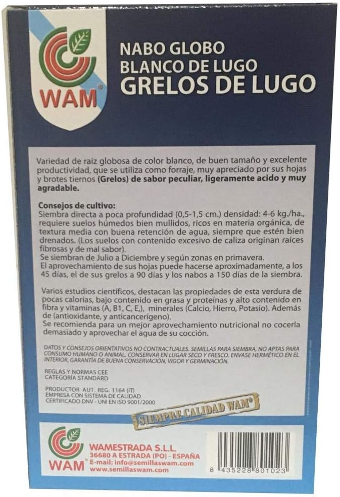 Semillas de Grelos de Lugo (250 gr): Amazon.es: Jardín