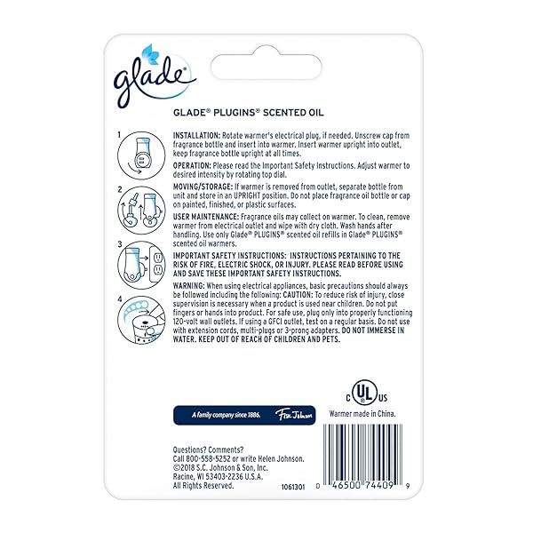 SC JOHNSON GLADE PLUG-INS SCENTED OIL WARMER