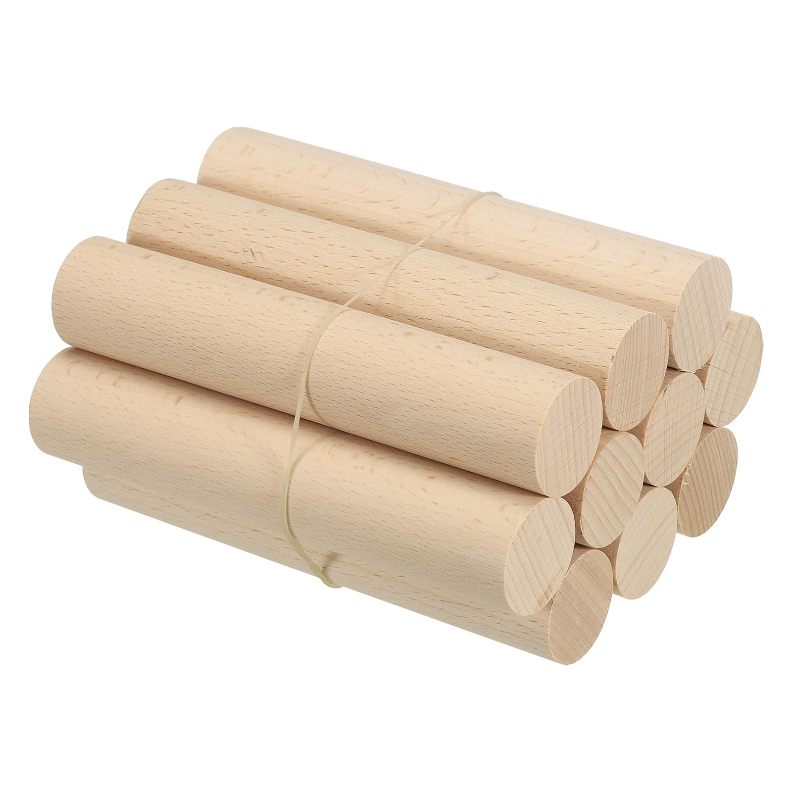 PATIKIL 1-1/5 x 6 Inch Dowel Rods Wood Sticks, 10 Pcs Unfinished Wooden Dowel Rods Round Dowels Hardwood Sticks for DIY Crafts and Home Decor