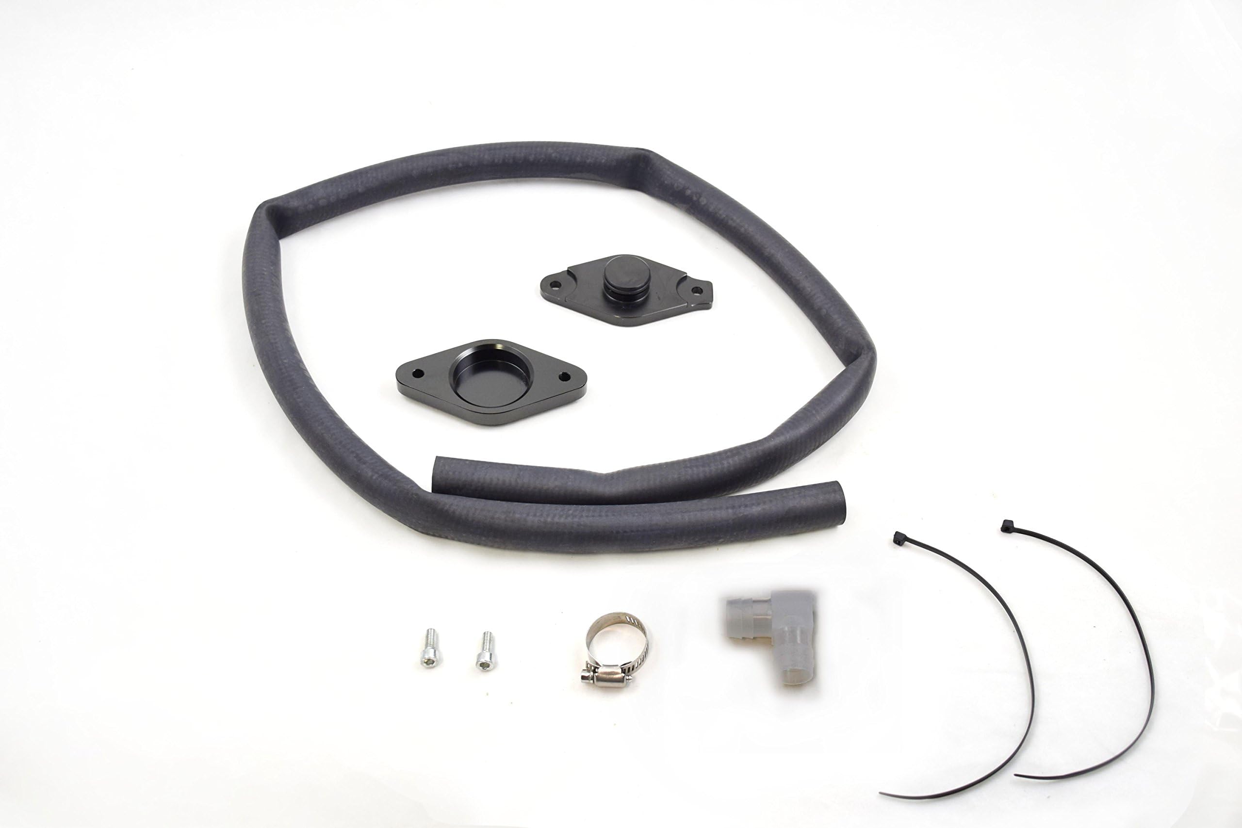 PCV Crank Case Breather CCV Reroute & Resonator Delete Cap For 2011 GM 6.6L LML Duramax Diesel 6.6 (Black)