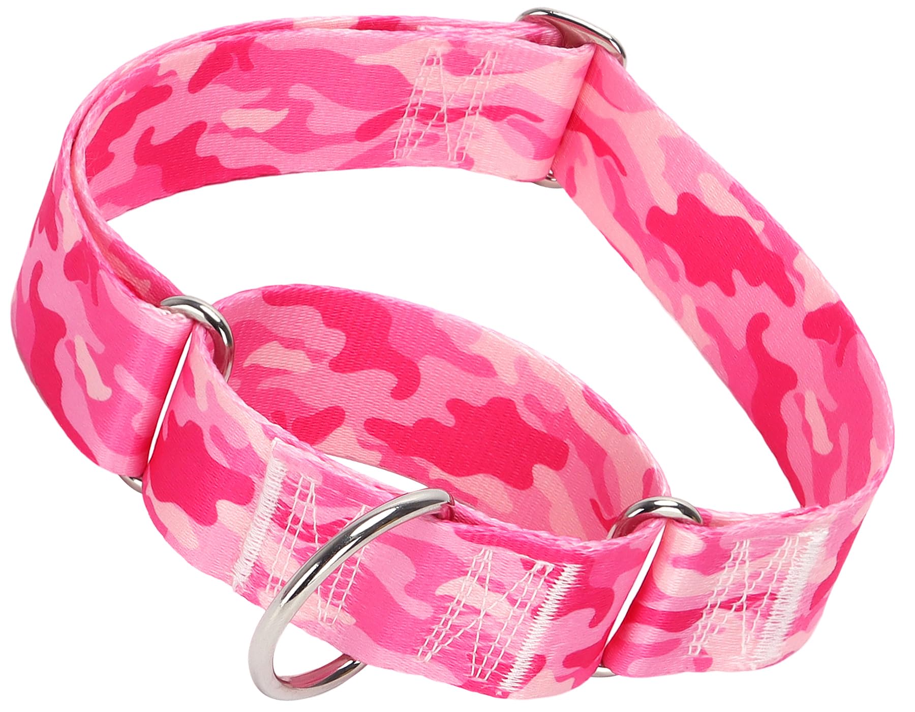 Photo 1 of Wide 1.5 inch Martingale Collar for Dogs,Big Thick Dog CollarNo-Slip Escape Proof Choke No Pull Cinch for Male and Female Dogs for Training & Walking -Pink camo M