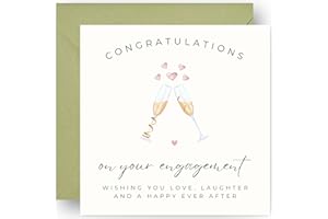 Engagement Card and Keepsake Gift for Him, Her or Couple – Romantic Engagement Card for Fiancé, Fiancée or Newly Engaged Coup