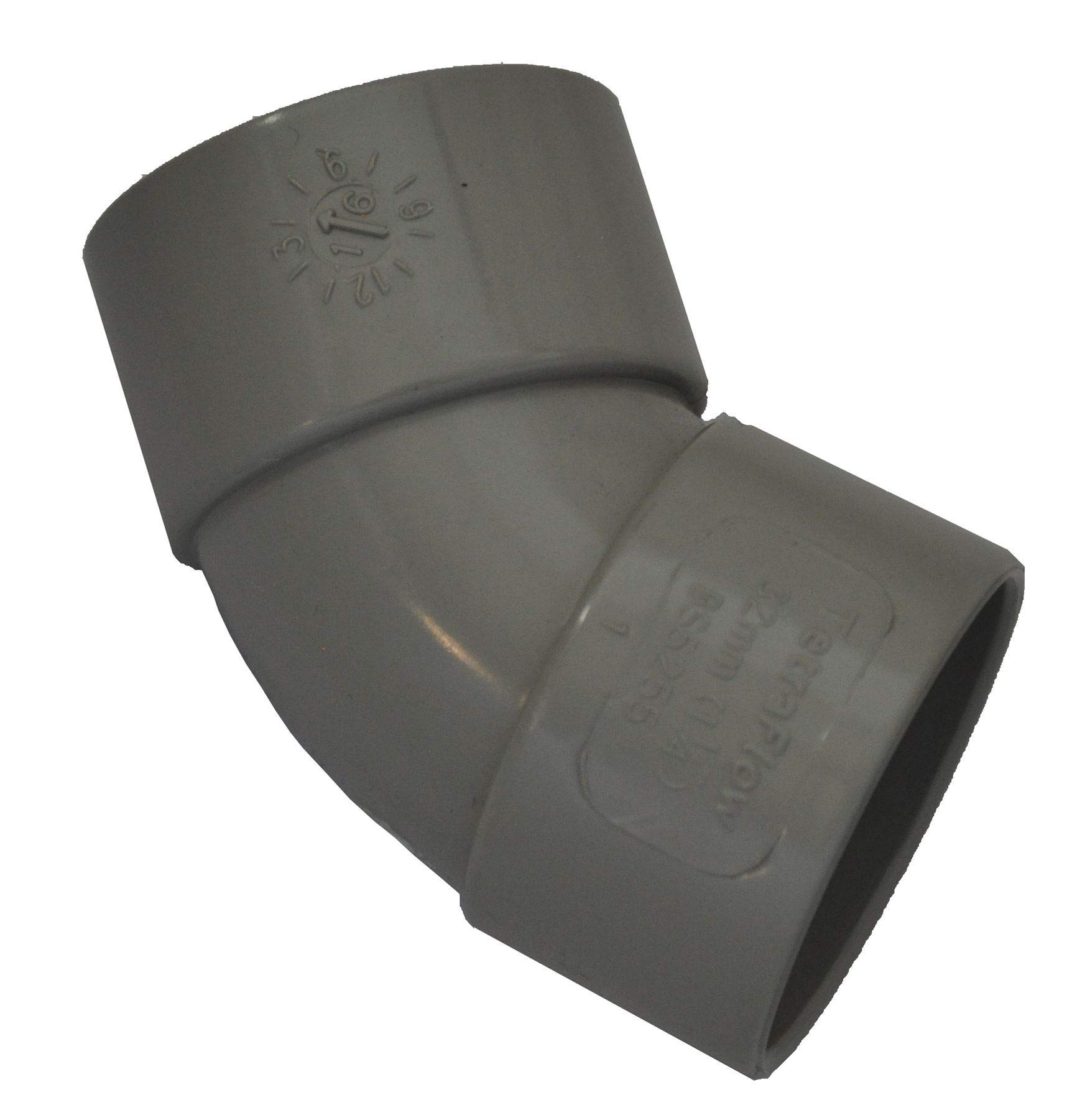 Solvent Weld Grey 50mm (56mm) Waste Pipe 45 Degree Bend