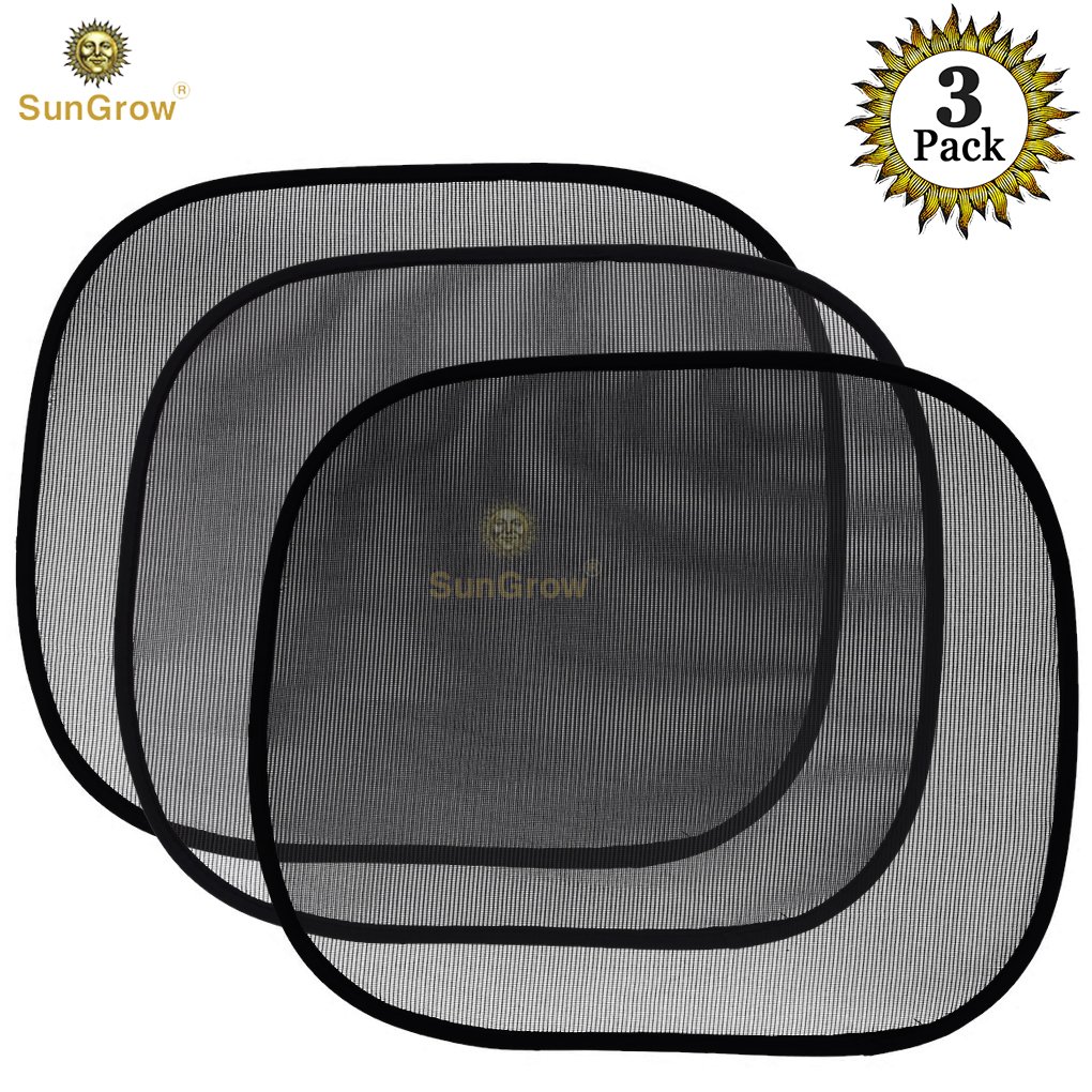 3 Car Sunscreen Shade for Dogs --- Covers and Protects Pets from Harmful UV Rays, Sunglare and Heat - Ideal for Side and Rear Windows - Premium Quality PVC