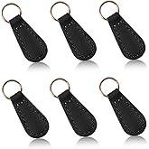 Deoward Zipper Pull Replacement PU Leather Zipper Tag Fixer Pull Repair for Backpacks, Jackets, Luggage, Purses, Suitcases, Handbags (6 PCS)