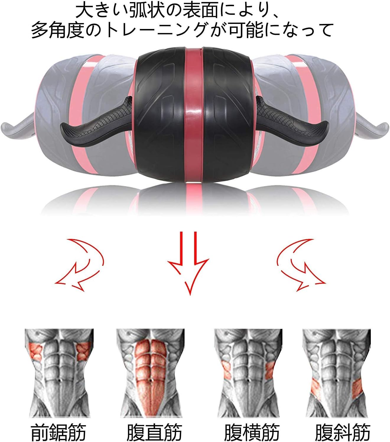 Amazon Co Jp Akri 腹筋ローラー 最新版 ふっきんろーらー 初心者 アブローラー 静音 アブホイール 筋トレ アシスト機能 マット付き Sports