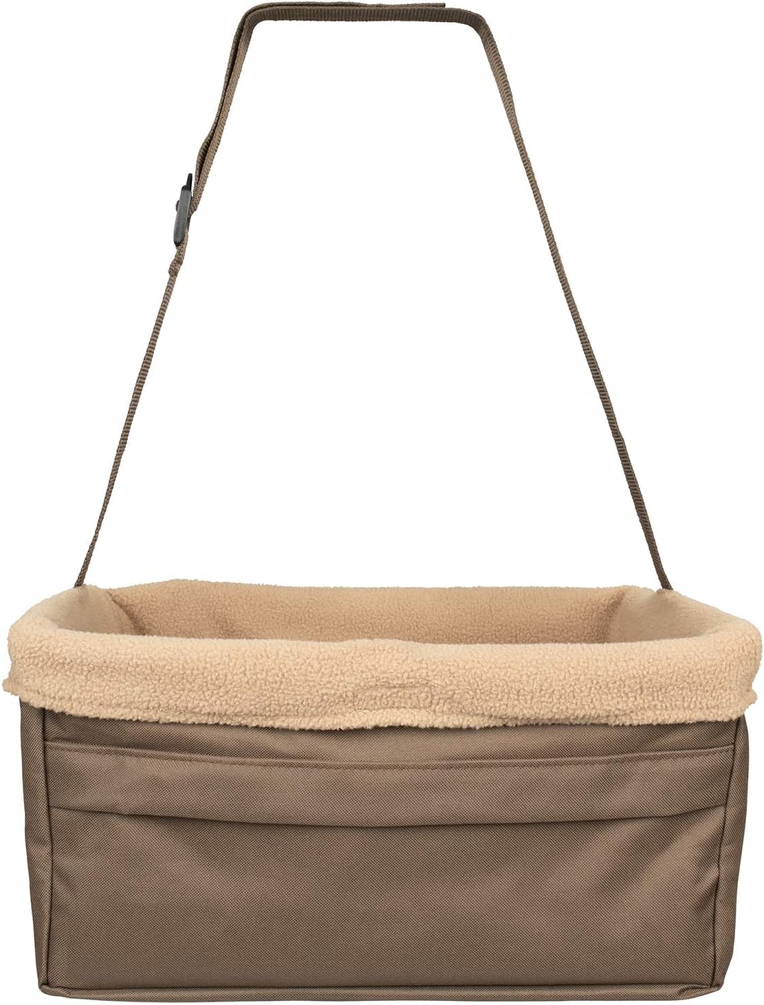 PetSafe Happy Ride Booster Seat - Dog Booster Seat for Cars, Trucks and SUVs - Easy to Adjust Strap - Durable Fleece Liner is Machine Washable and Easy to Clean - Medium, Brown : Automotive Pet Harnesses : Pet Supplies
