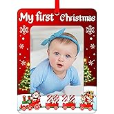 PETCEE 2025 Baby's First Christmas Ornament - Baby Picture Frame Ornaments for Christmas Tree Decorations My First Christmas Photo Frame Keepsake Gifts for Newborn Babies Boys Girls Parents