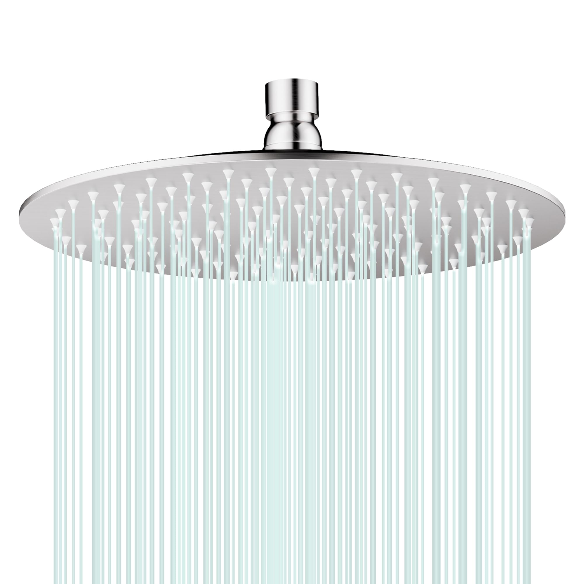 AULEEND Rain Shower Head, Work with Any Decorative Style，All Metal Rainfall Shower Head (Brushed Nickel, 10 Inch)