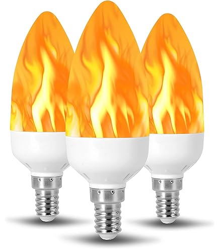 12Vmonster Fire Effect T6 T8 E12 LED Fire Candle Light Bulb Flame