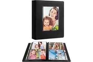 Aevdor 272 Pockets 5x7 Photo Album Holds 272 Photos, Extra Large Capacity Leather Cover Photo Album 5x7 for Family Wedding Baby Birthday Christmas Anniversary Pictures, 5 x 7 Photo Book (Black)