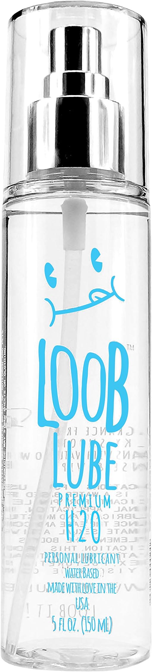 LOOLUBE H20 - Water Based Lubricant/Moisturizer with a Plant Base Glycerin - Fragrance Free, USA Made by Loob Lube, 5.0 OZ(150ml)