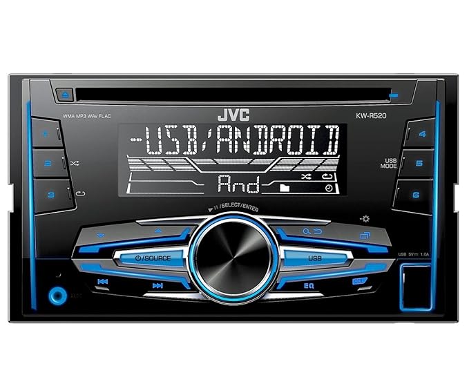 JVC KW-R520 Doppel-DIN USB/CD-Receiver mit Front-AUX-Eingang schwarz