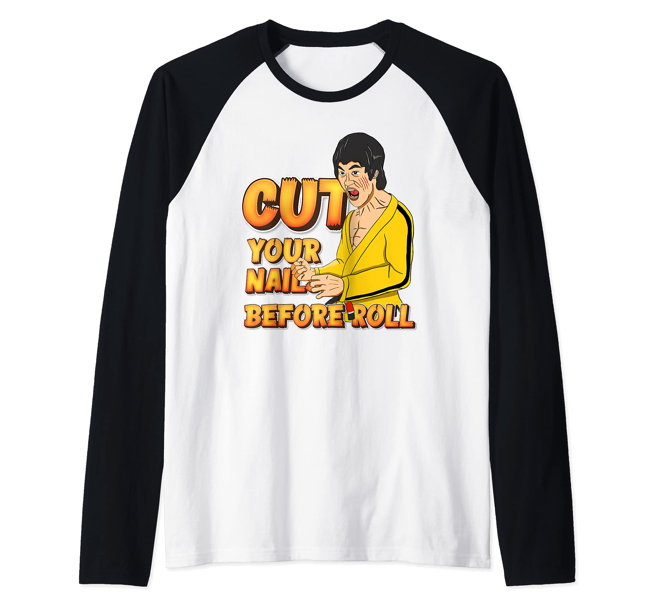 Brazilian Jiu-Jitsu Please cut your nail before roll BJJ Raglan Baseball Tee