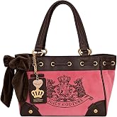 Juicy Couture Vintage Dreams Daydreamer Tote Bag, Handbag with Bow Accent &amp; Shoulder Straps, 12 x 11 Inches