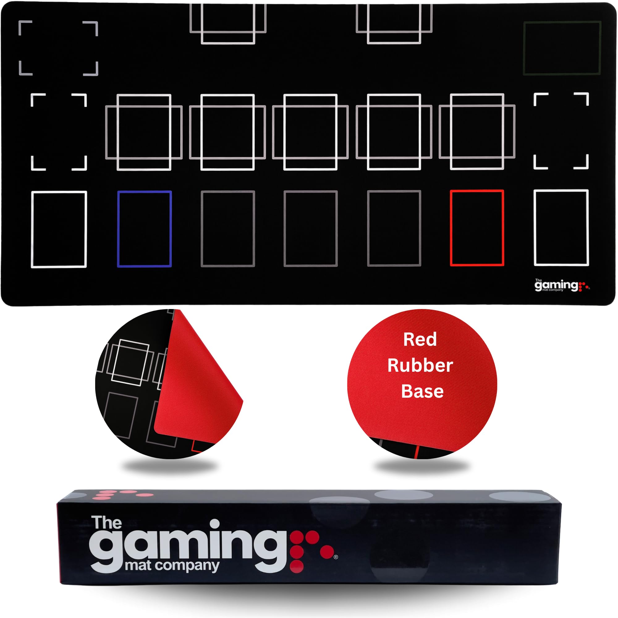 The Gaming Mat Company Compatible Yu-Gi-Oh! Banish Single Player Playmat Red Rubber Base for Yu-Gi-Oh! Cards - 28.35" x 14.17" Large TCG Playmat Game Mats - Card Gaming Table Mat