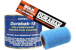 Durabak Textured, Outdoor, UV Resistant, Truck Bed Liner Quart KIT - Roll On Coating | DIY Custom Coat for Bedliner and Undercoating, Auto Body, Automotive Rust Proofing, Boat Repair Bright Red