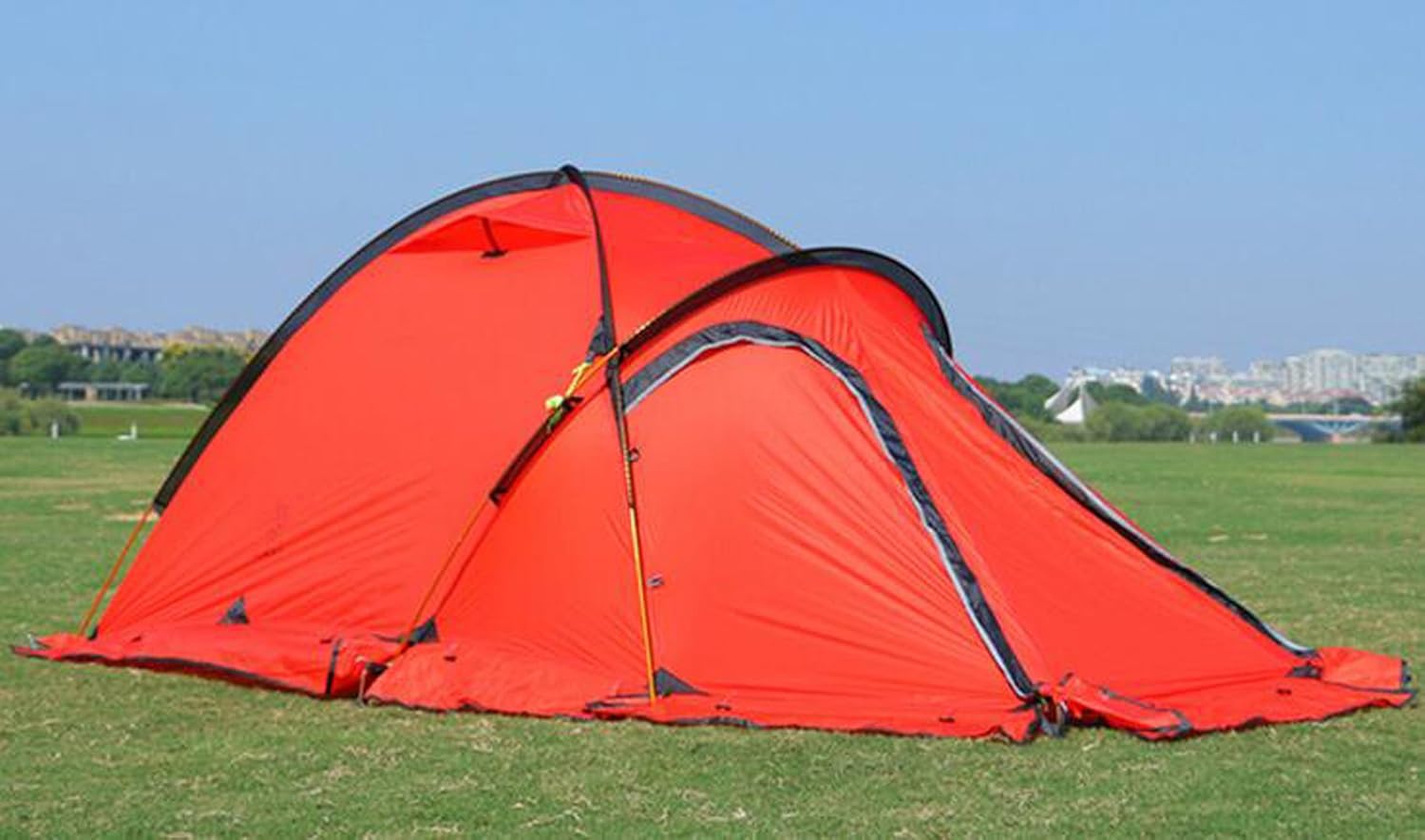 2カラー アウトドア 4シーズン用 イエロー キャンプ 防水 超軽量 テント B01lzdyotx アメニティドーム 2人 テント本体 本格派ま