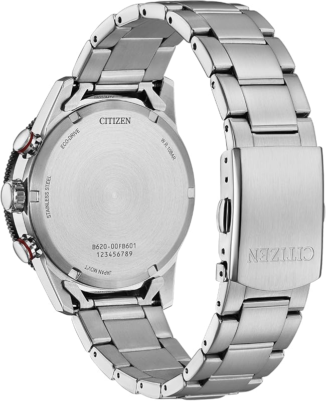 Eco-Drive Herrenuhr Edelstahl, Schwarz, 39.9 mm, CA4714-55E